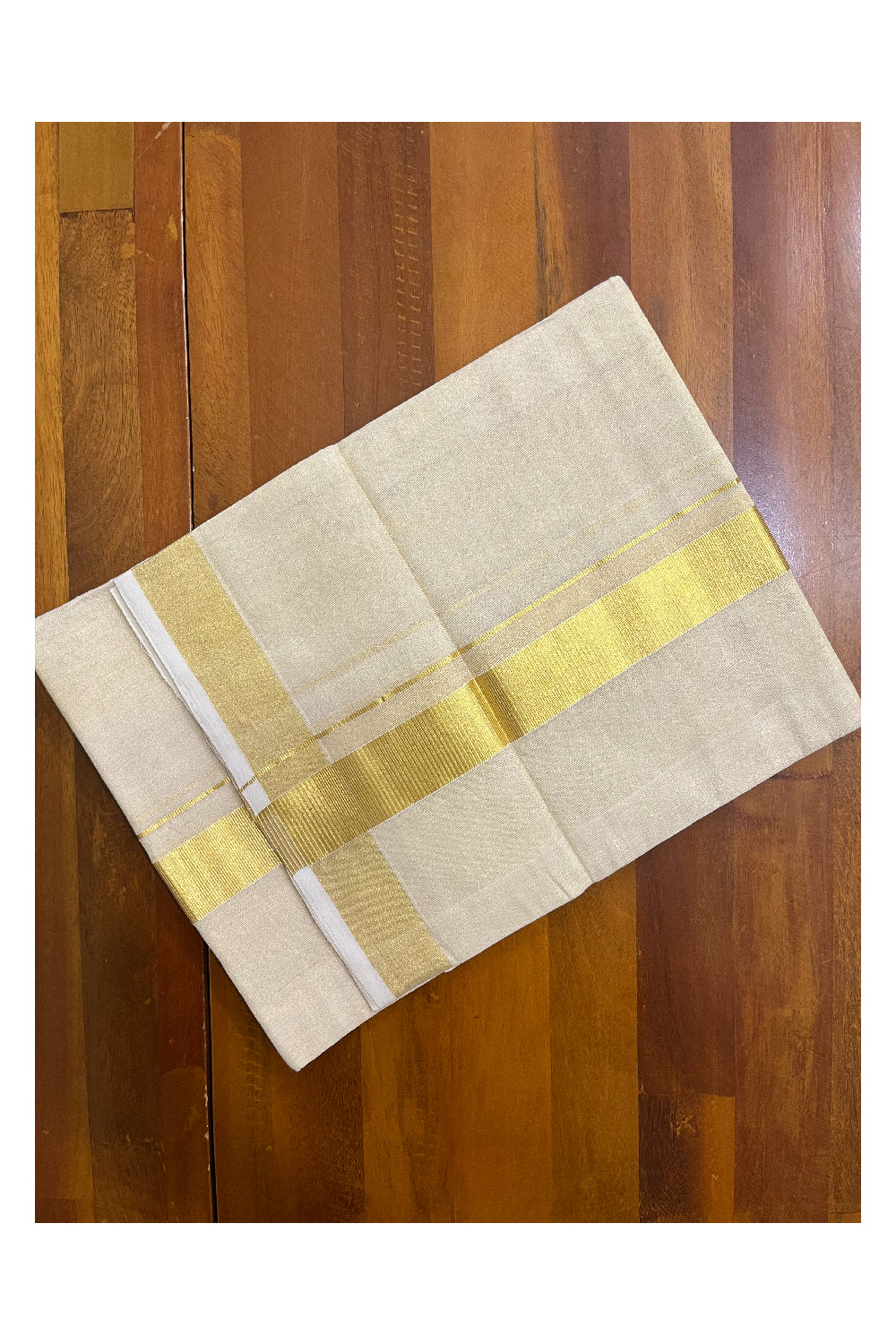 Southloom Premium Handloom Tissue Mundu with 1 in Kasavu Kara