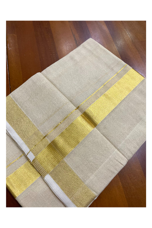 Southloom Premium Handloom Tissue Mundu with 1 in Kasavu Kara