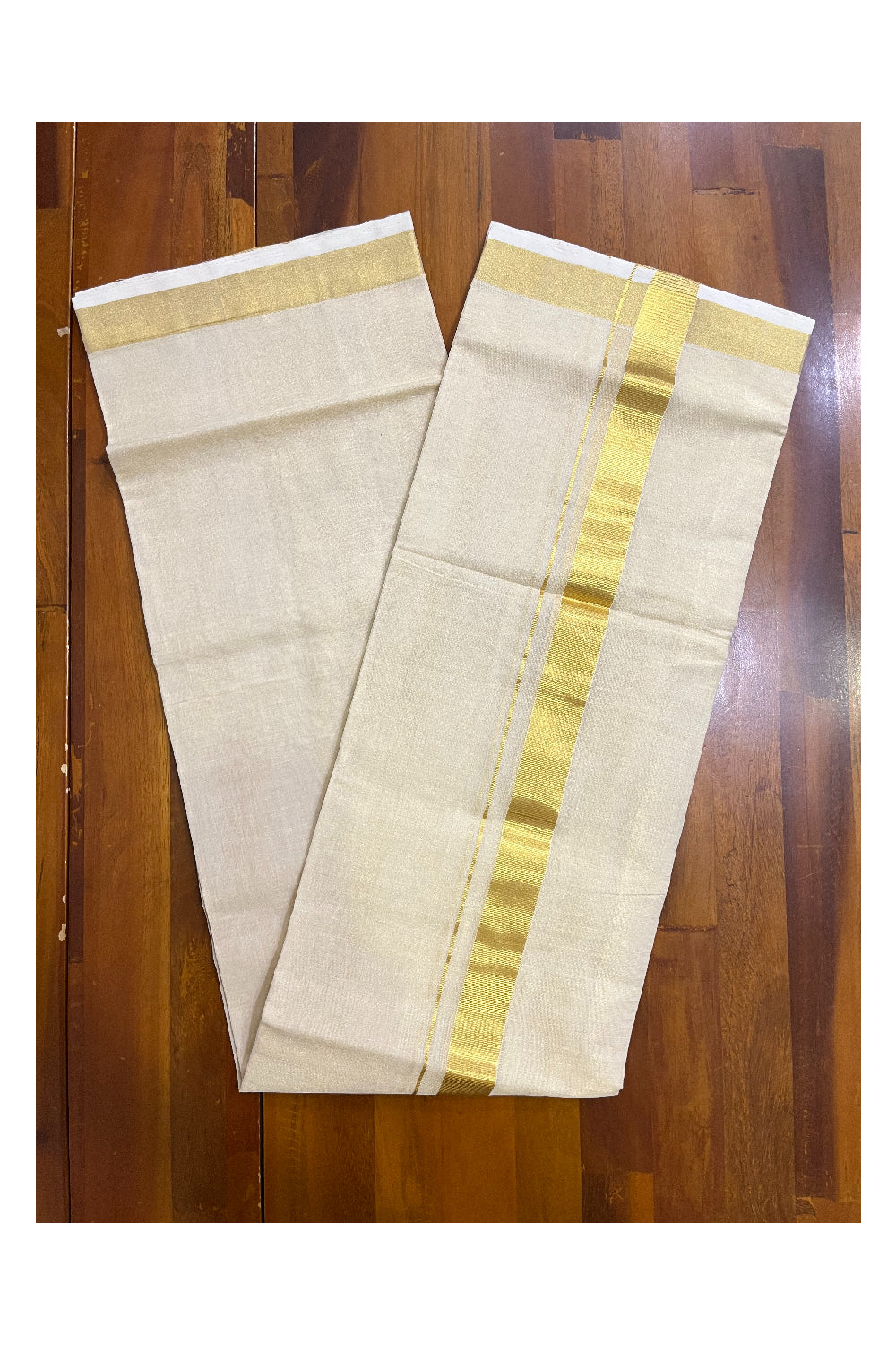 Southloom Premium Handloom Tissue Mundu with 1 in Kasavu Kara