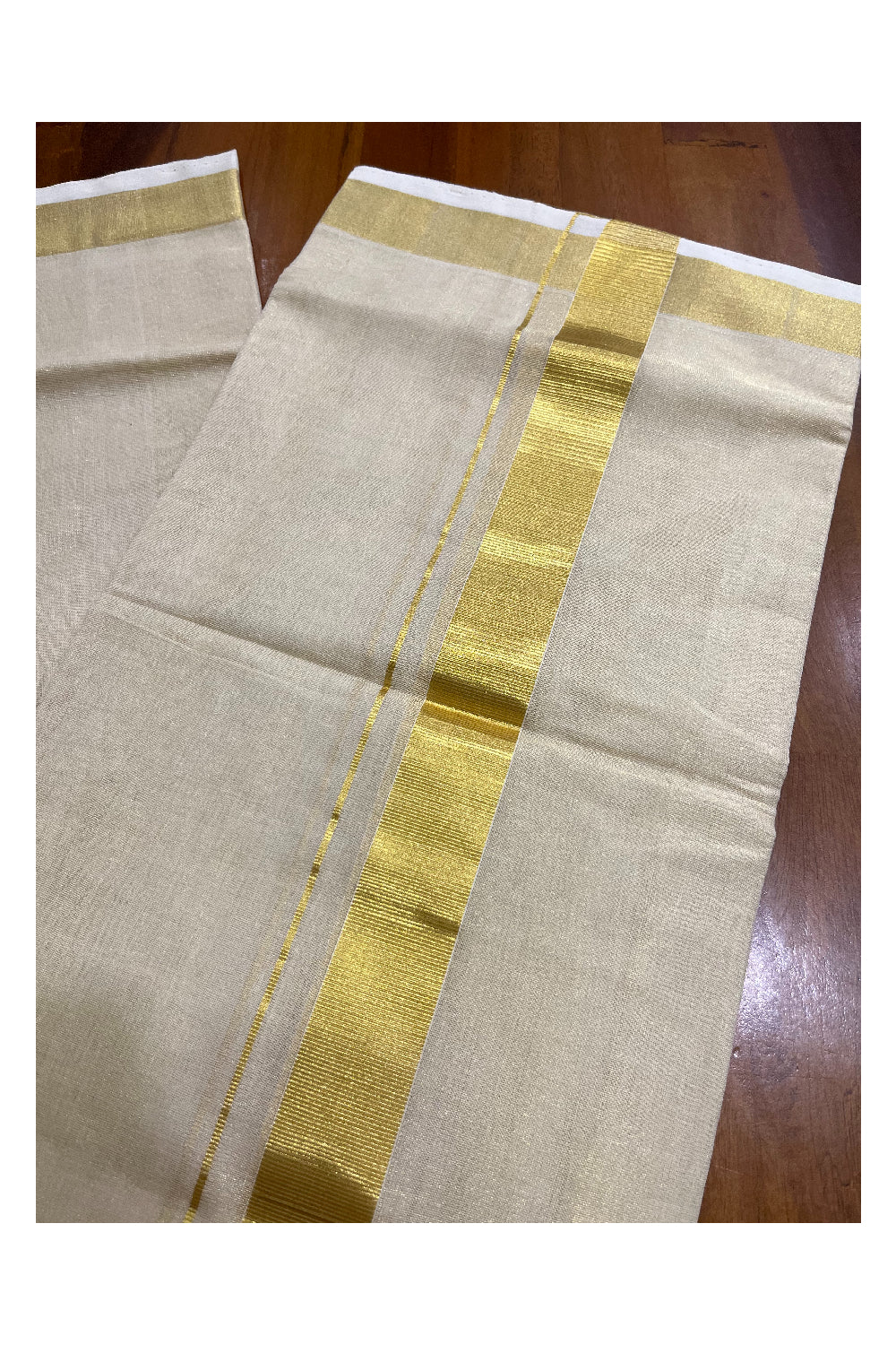 Southloom Premium Handloom Tissue Mundu with 1 in Kasavu Kara