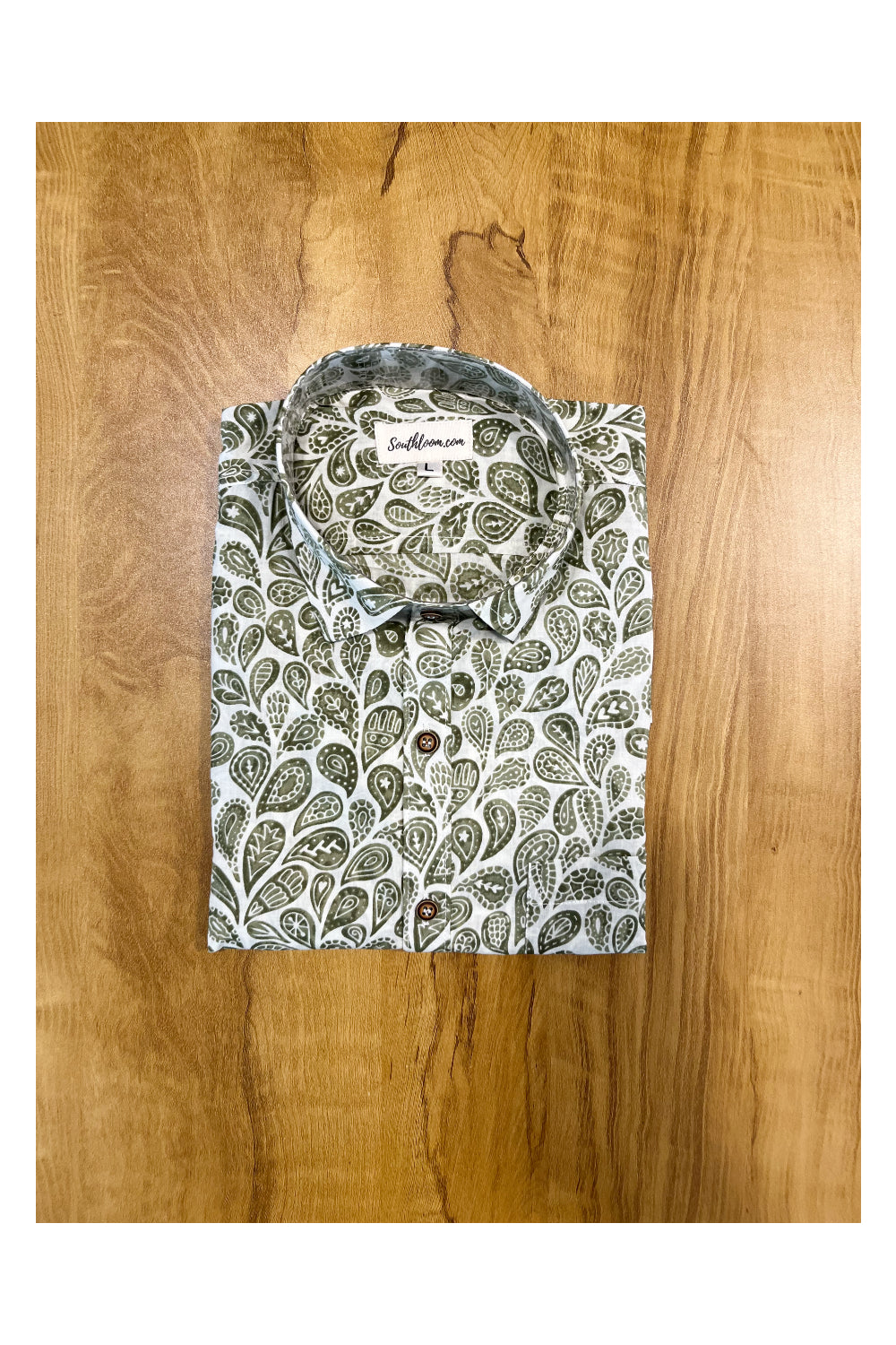 Southloom Jaipur Cotton Hand Block Printed Shirt (Full Sleeves)