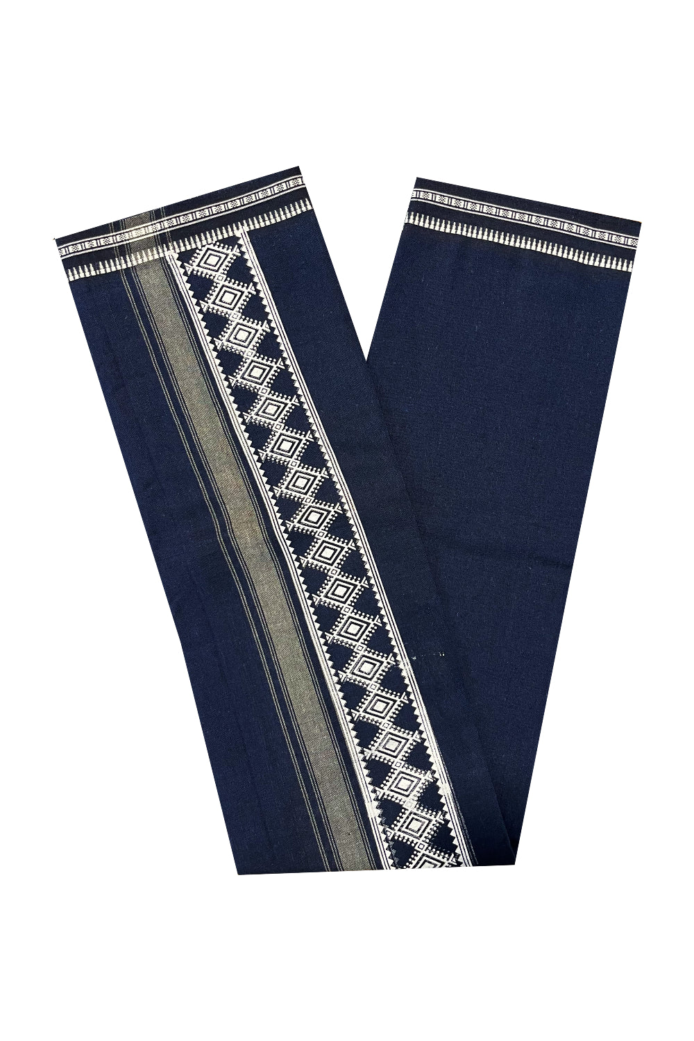 Southloom Blue Printed Single Mundu / Otta Mundu / Lungi (South Indian ...