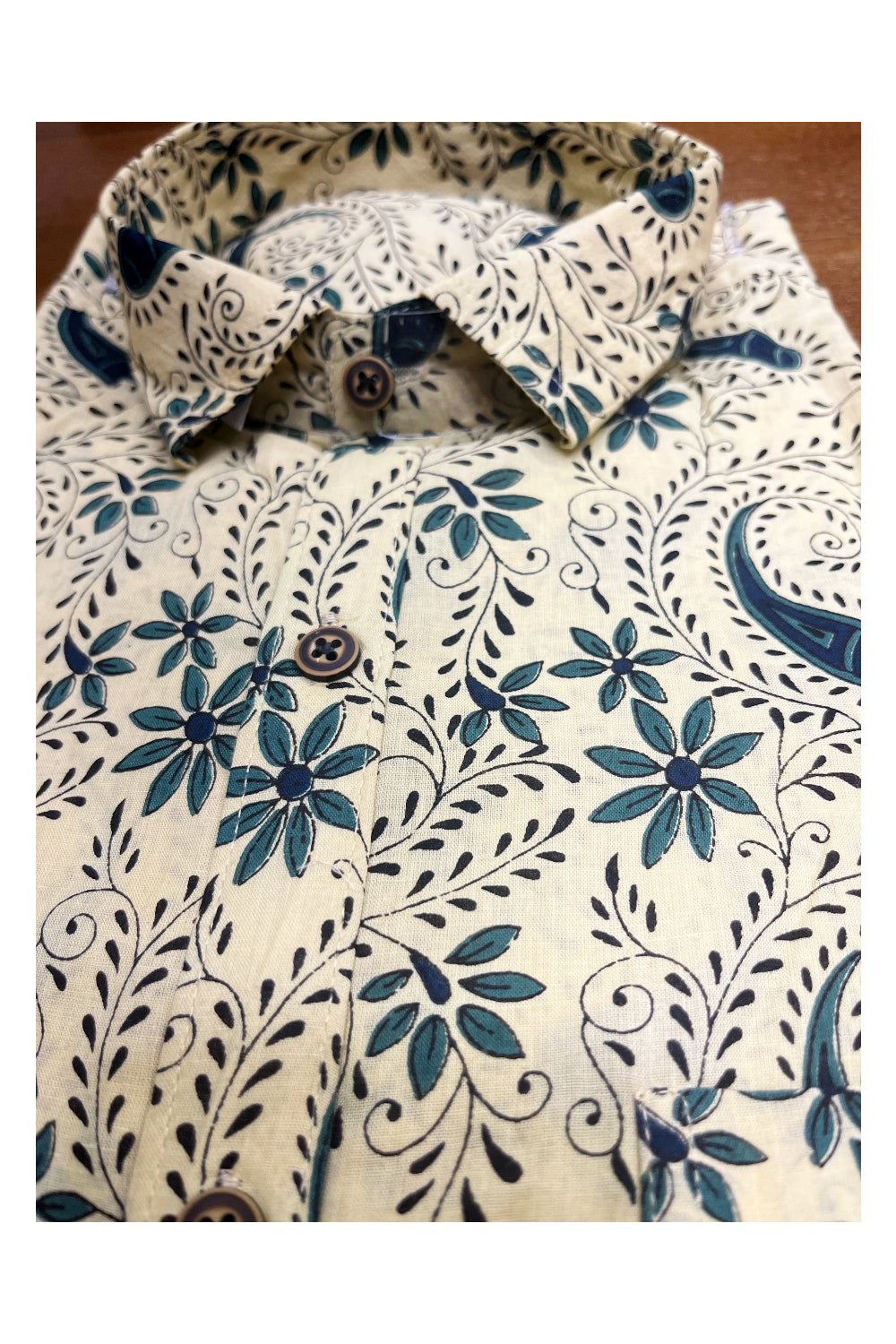 Southloom Jaipur Cotton Hand Block Printed Shirt (Full Sleeves)