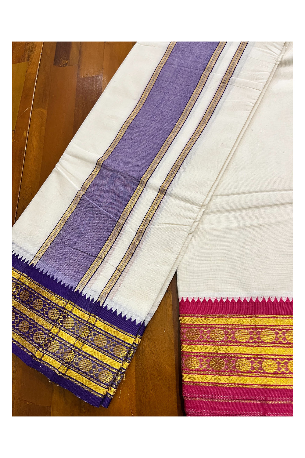 Southloom Pure Cotton Panchakacham with Angavastram (9+5) / Iyer Vesthi