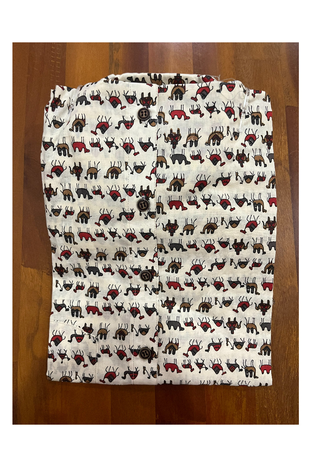 Southloom Jaipur Cotton Multi Colour Camel Hand Block Printed Shirt (Half Sleeves)