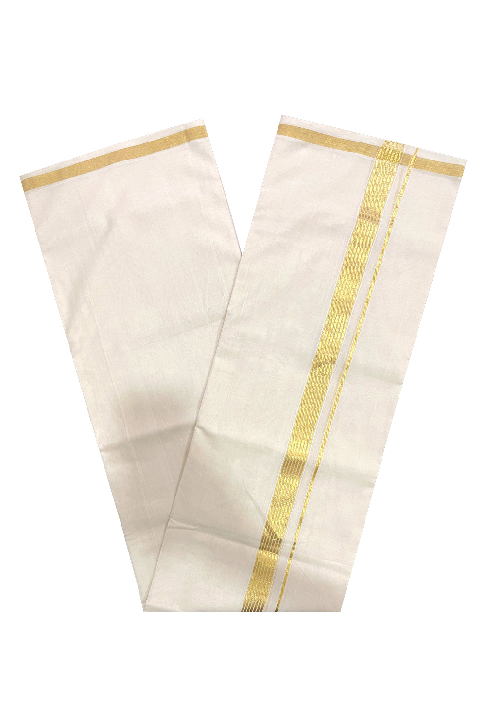 Premium Balaramapuram Unakkupaavu Handloom Kasavu Mundu (South Indian Kerala Dhoti)