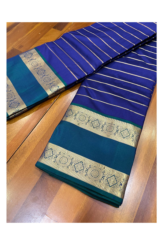 Southloom Pure Handloom Bridal Kanchipuram Silk Saree with Korvai Work