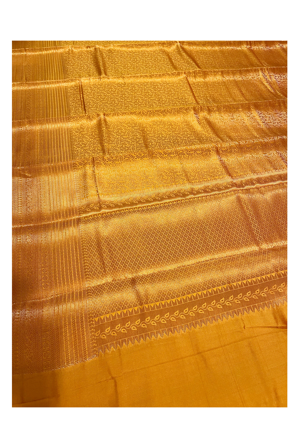 Southloom Premium Semi Silk Zari Work Brocade Saree in Bridal Yellow with Matching Pallu (Kanchipuram Pattu Saree)