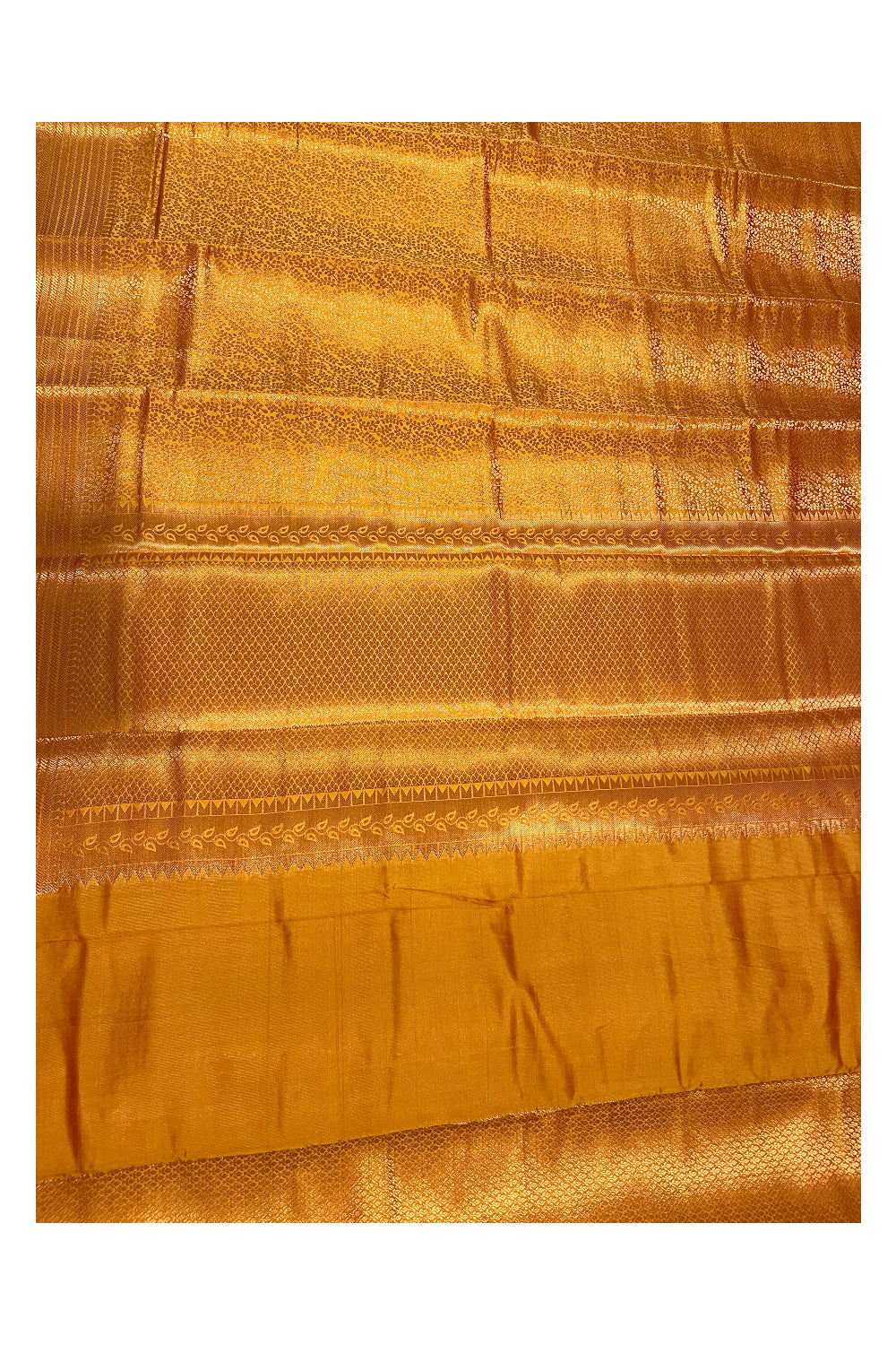 Southloom Premium Semi Silk Zari Work Brocade Saree in Bridal Yellow with Matching Pallu (Kanchipuram Pattu Saree)