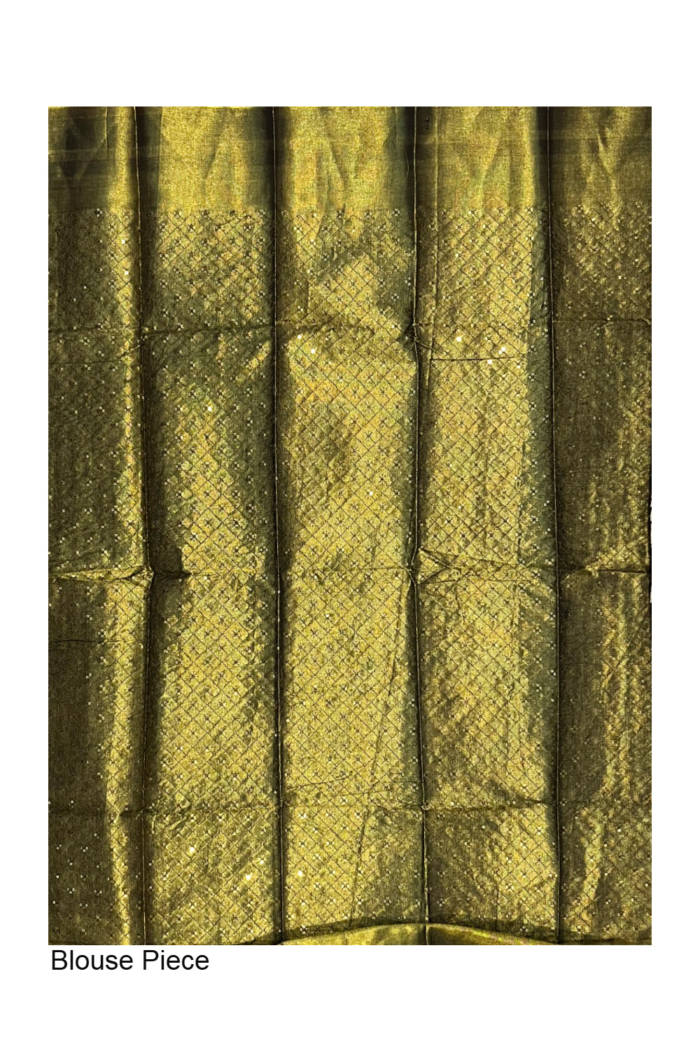 Southloom Semi Silk Green Tissue Saree With Embroidary Blouse Piece