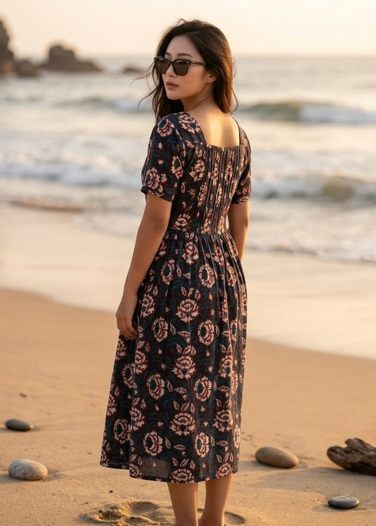 Floral Print Cotton Dress SL293