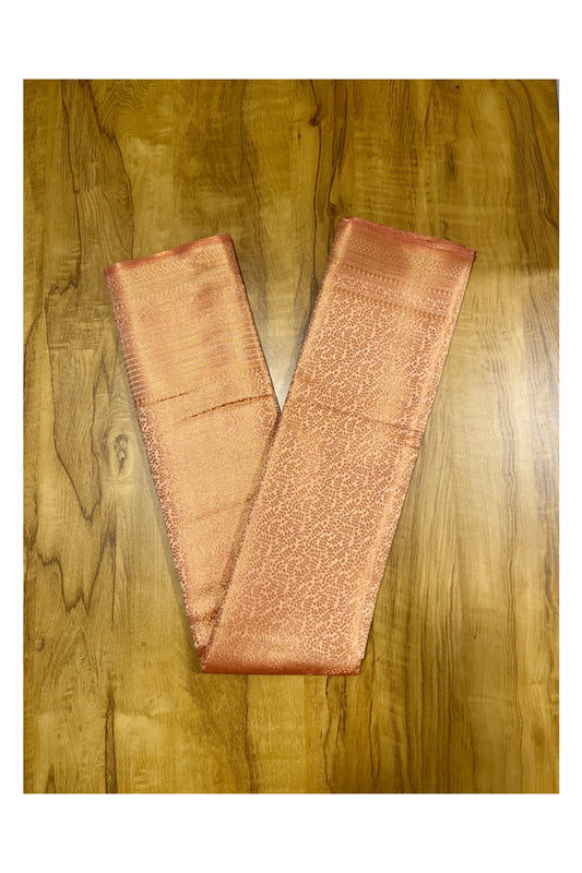 Southloom Premium Semi Silk Zari Work Brocade Saree in Bridal Peach with Matching Pallu
