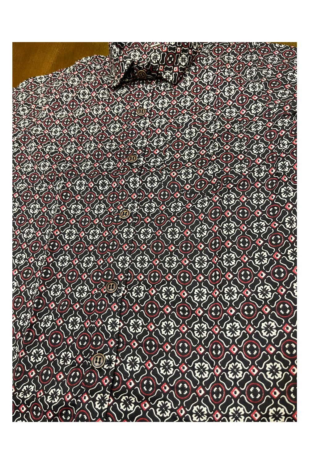 Southloom Jaipur Cotton Black Hand Block Printed Shirt For Kids (Half Sleeves)