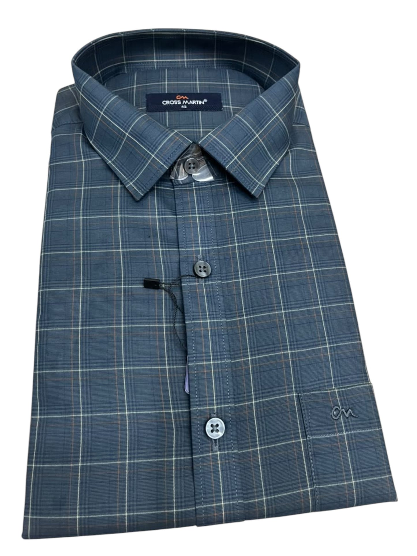 Southloom Pure Cotton Blue Check Shirt SLSHIRT 42FS