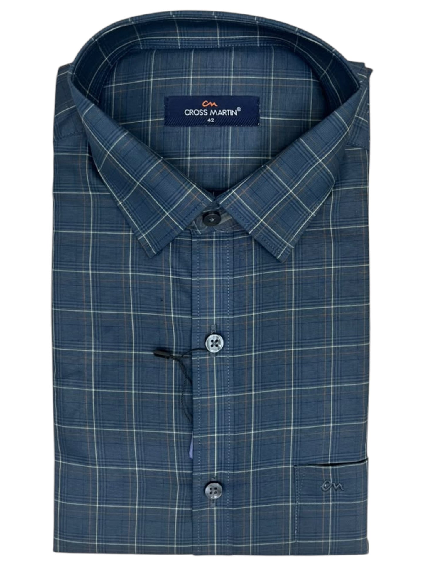 Southloom Pure Cotton Blue Check Shirt SLSHIRT 42FS