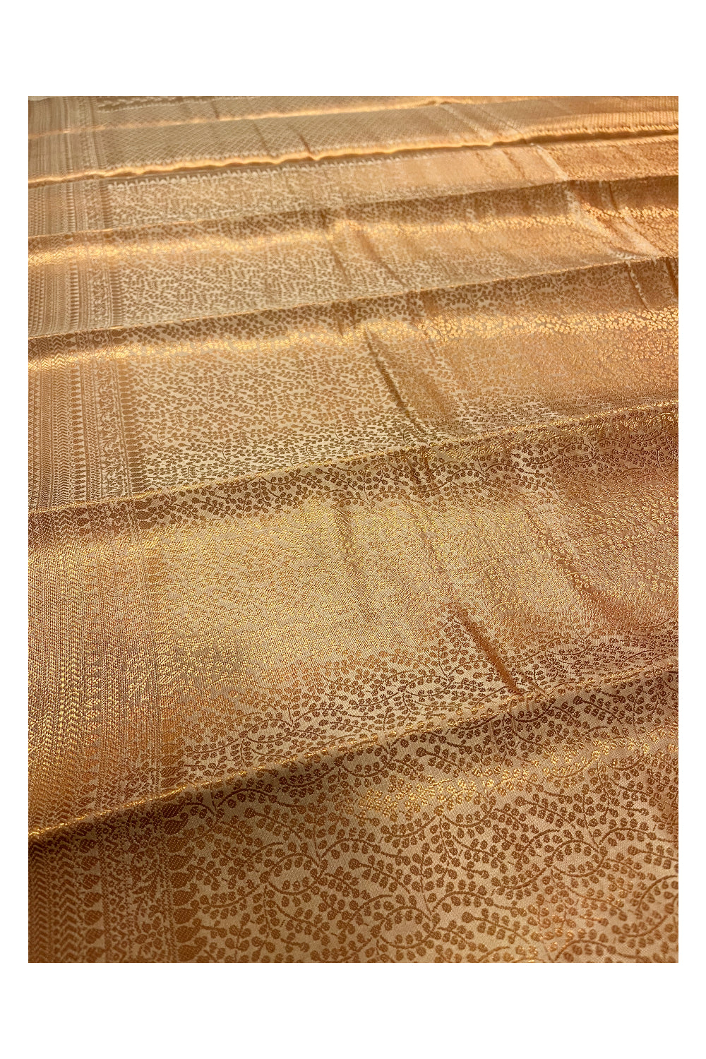 Southloom Premium Semi Silk Zari Work Brocade Saree in Bridal Peach with Matching Pallu (Kanchipuram Pattu Saree)