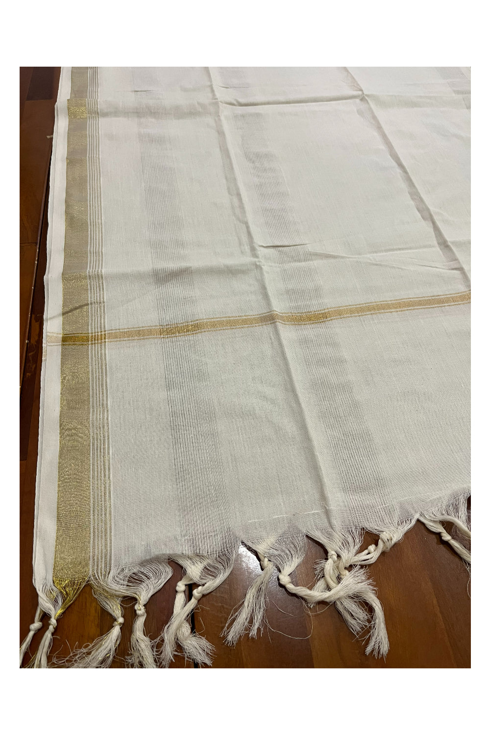 Kerala Cotton Churidar Salwar Material with Kasavu Woven Designs (include Shawl / Dupatta)