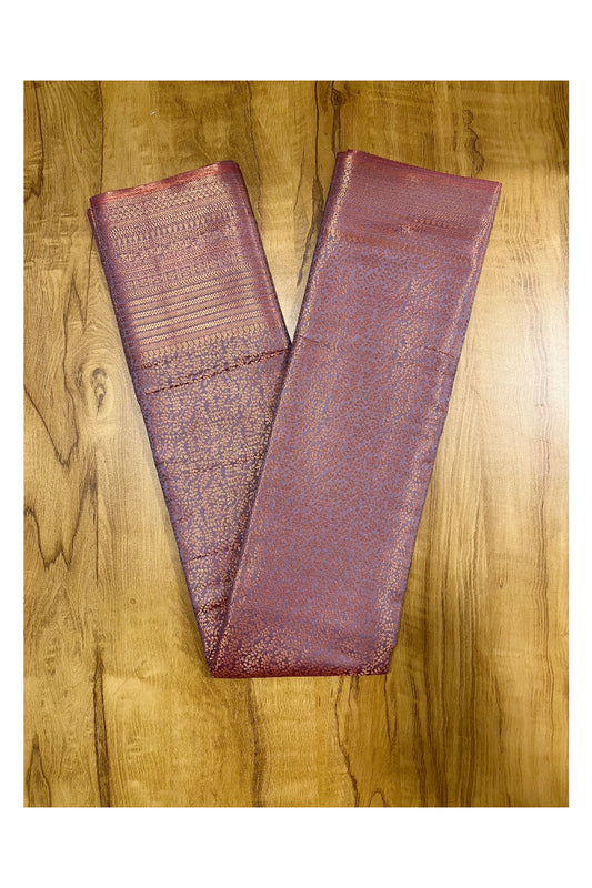 Southloom Premium Semi Silk Zari Work Brocade Saree in Bridal Grey with Matching Pallu