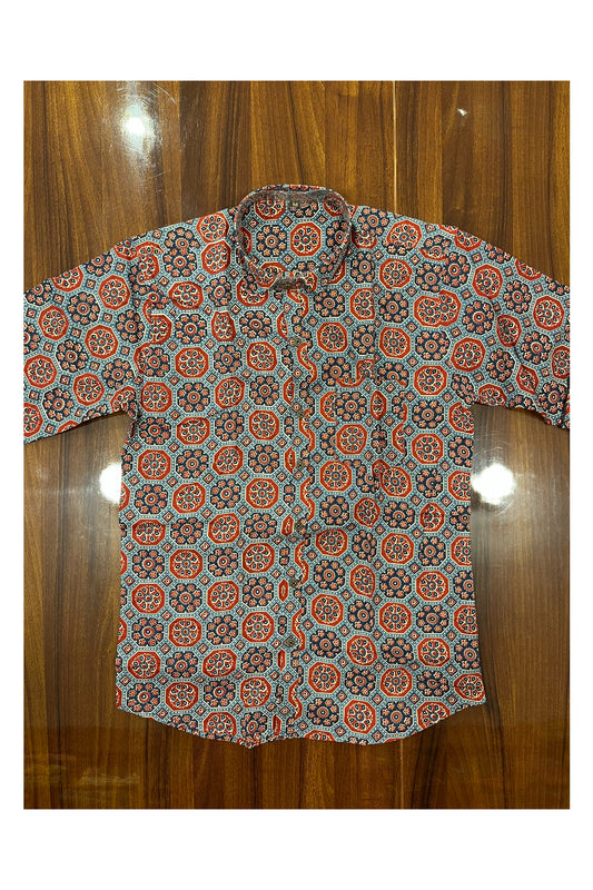 Southloom Jaipur Pure Cotton  Printed Shirt For Men (Medium)