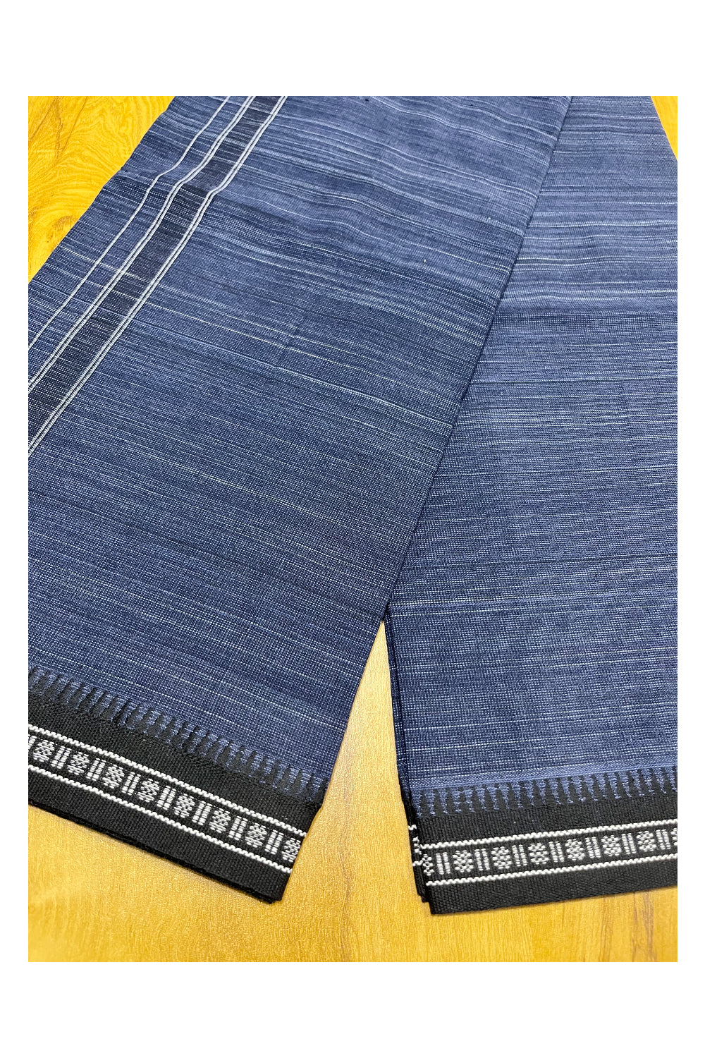 Southloom Blue Single Mundu / Otta Mundu / Lungi (South Indian Kerala Dhoti)