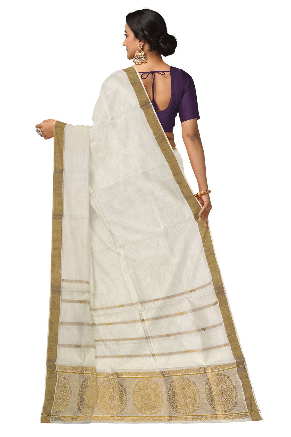 Kerala Cotton Heavy Woven Work Kasavu Saree (Onam Saree 2023)