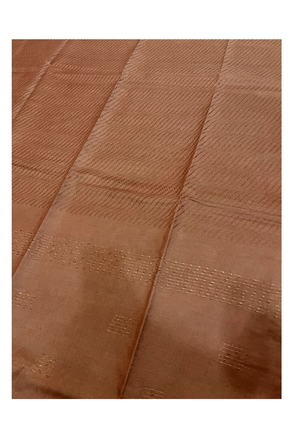 Southloom Cotton Brown Designer Saree with Woven Designs on Body