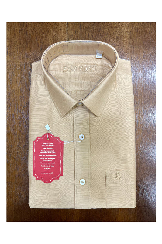 Southloom Semi Silk light Brown Solid Shirt