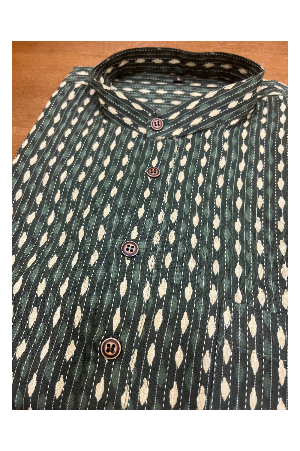 Southloom Jaipur Cotton Green Super Short Kurta Hand Block Printed (Full Sleeves)