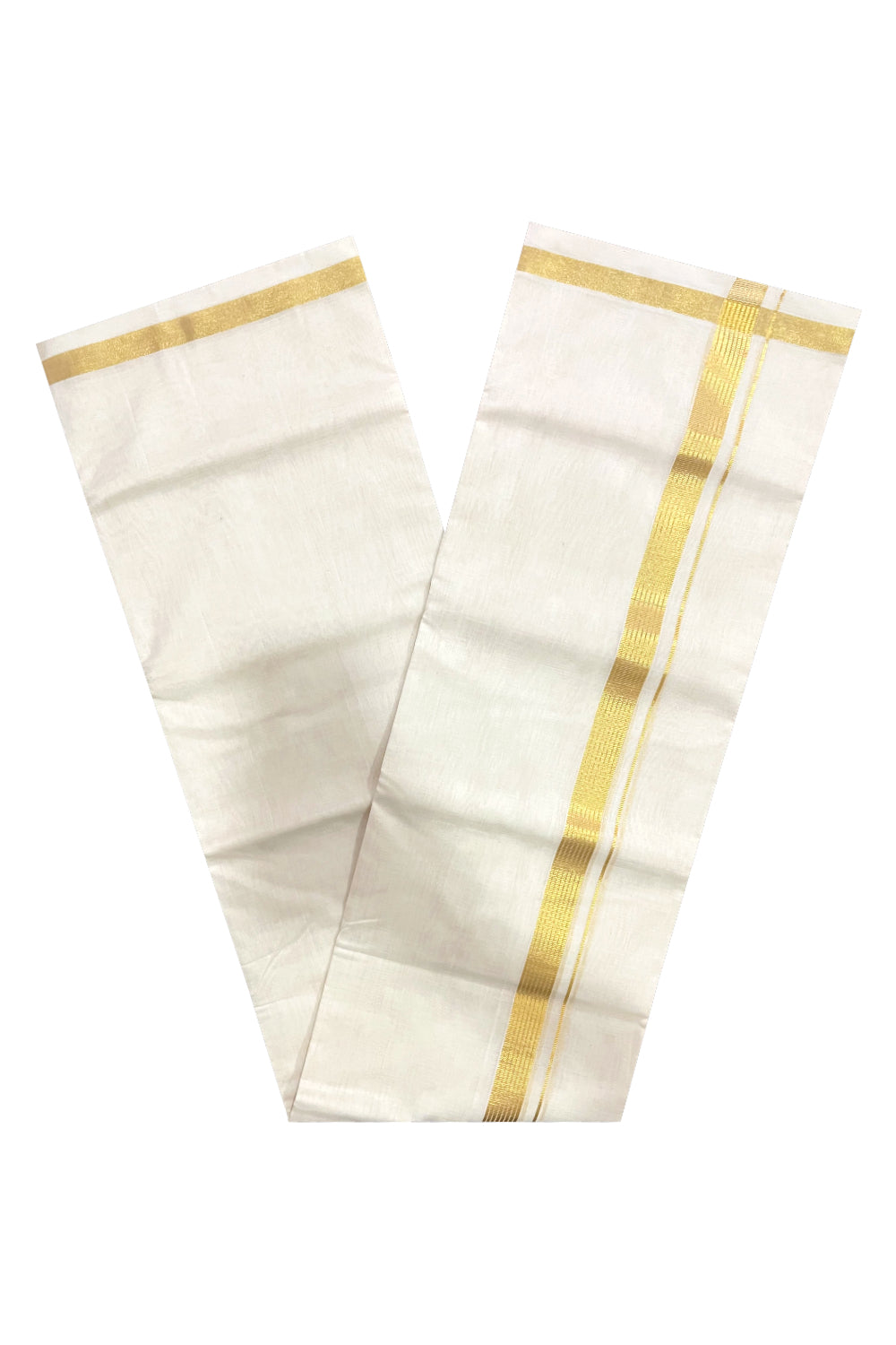 Southloom Premium Balaramapuram Unakkupaavu Handloom Kasavu Mundu (South Indian Kerala Dhoti)