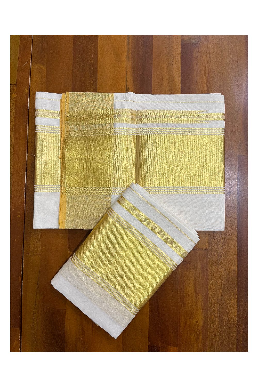 Southloom Super Premium Balaramapuram Pure Cotton Unakkupaavu Wedding Pudava 5 x 3 Set Mundu 2.80 Mtrs