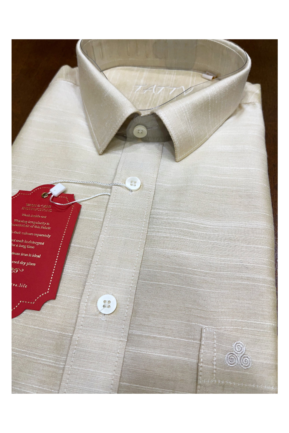 Southloom Semi Silk Off White Solid Shirt