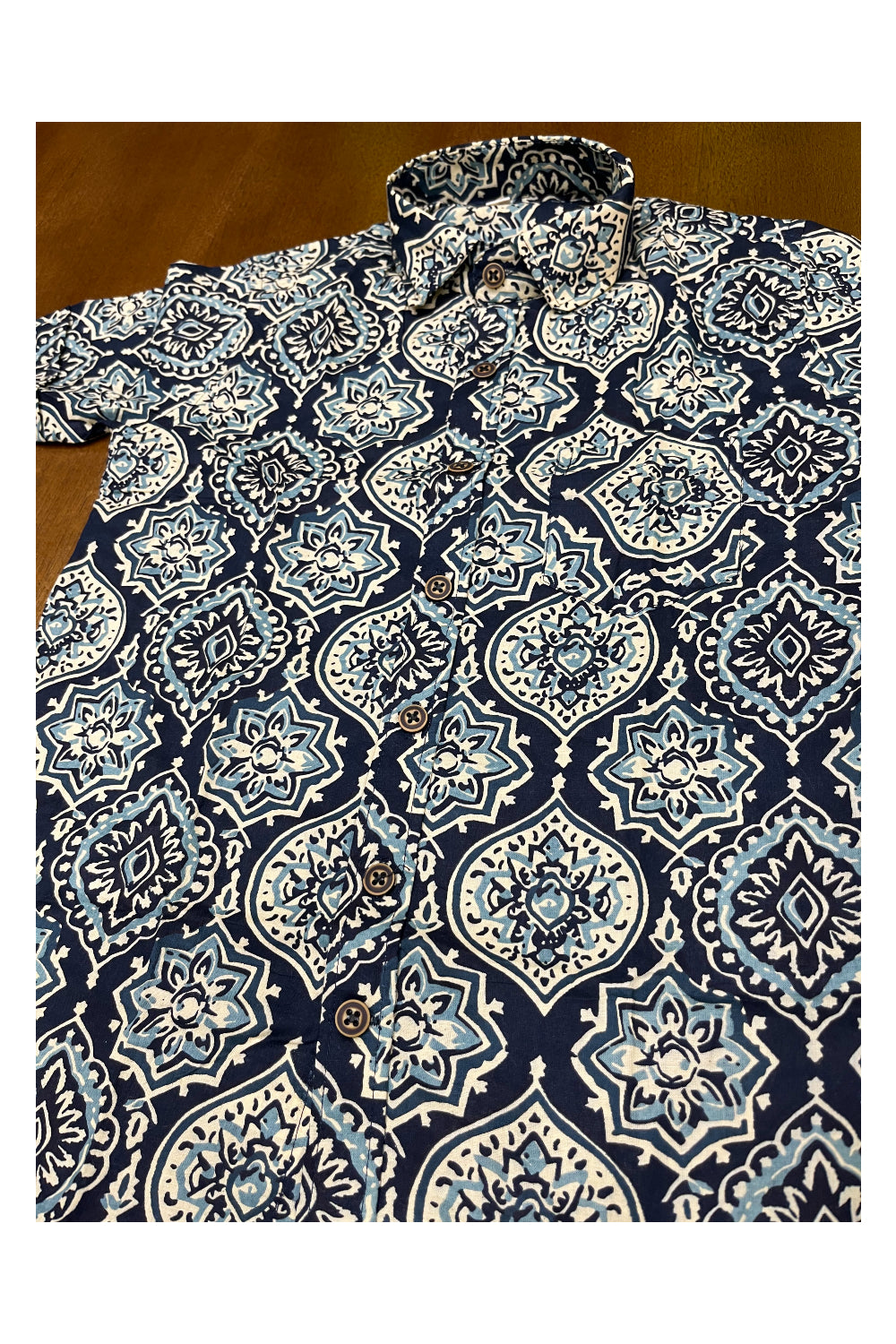 Southloom Jaipur Cotton Hand Block Printed Shirt For Kids (Half Sleeves)