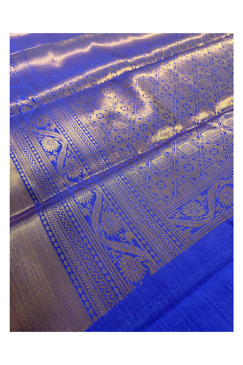 Southloom Premium Semi Silk Zari Work Brocade Saree in Bridal Violet with Matching Pallu (Kanchipuram Pattu Saree)