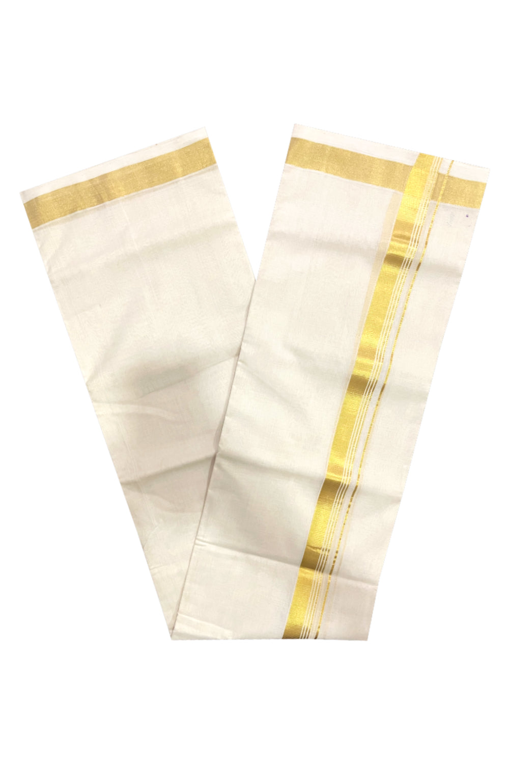 Southloom Premium Balaramapuram Unakkupaavu Handloom Kasavu Mundu (South Indian Kerala Dhoti)