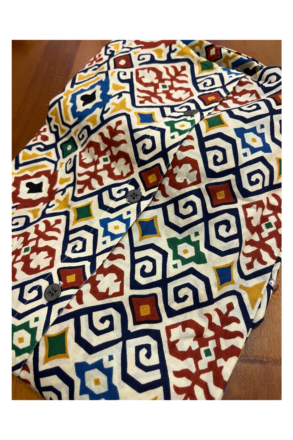 Southloom Jaipur Cotton Multi Colour Hand Block Printed Shirt (Half Sleeves)