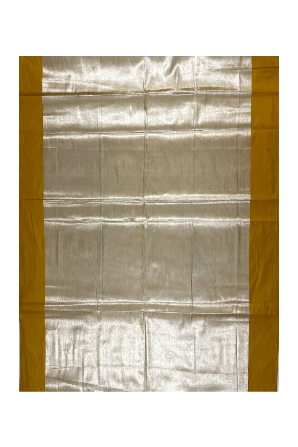 Southloom Special Semi Silk Saree with Silver Body and Brown Border