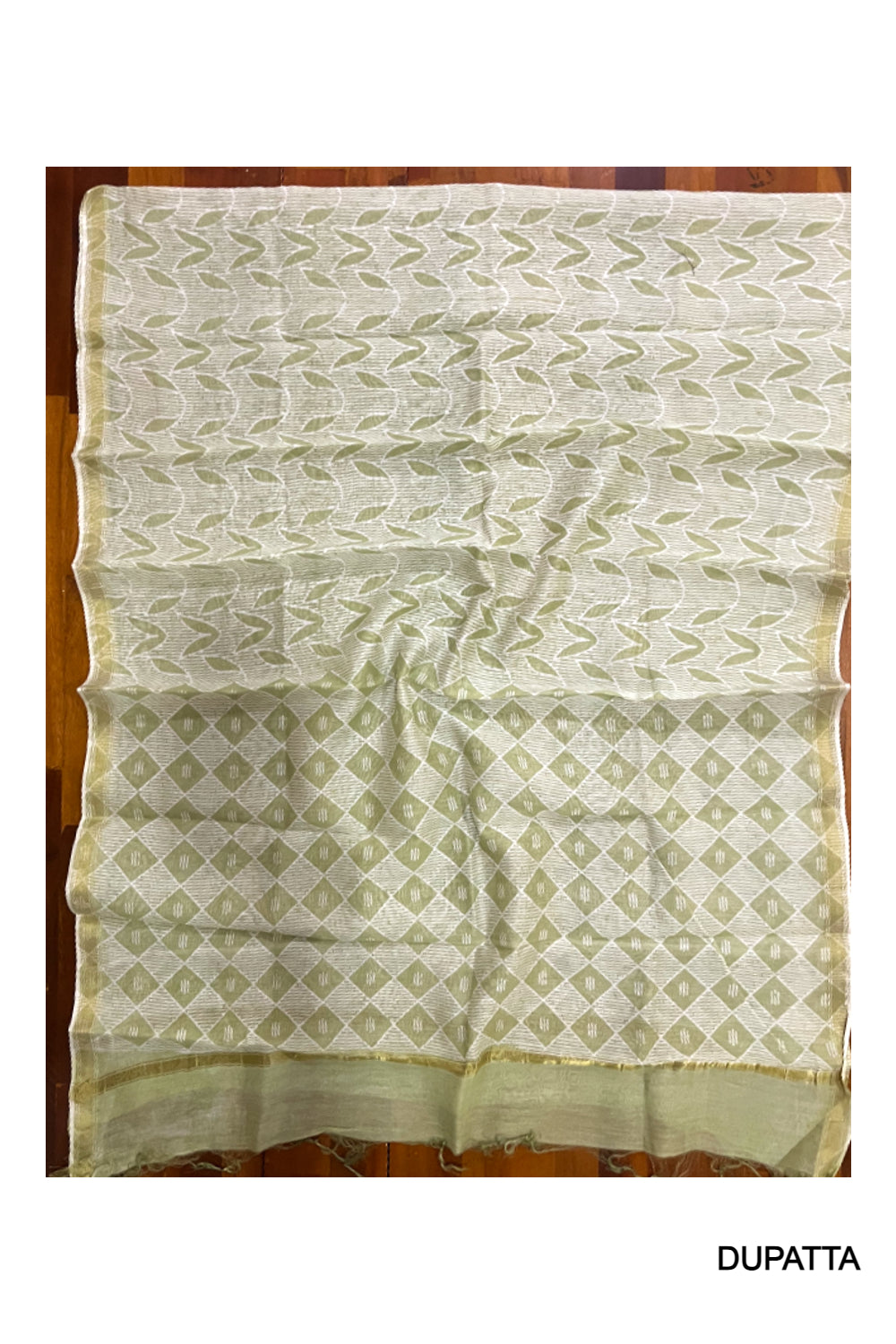 Southloom™ Cotton Light Green Printed Churidar Salwar Suit Material