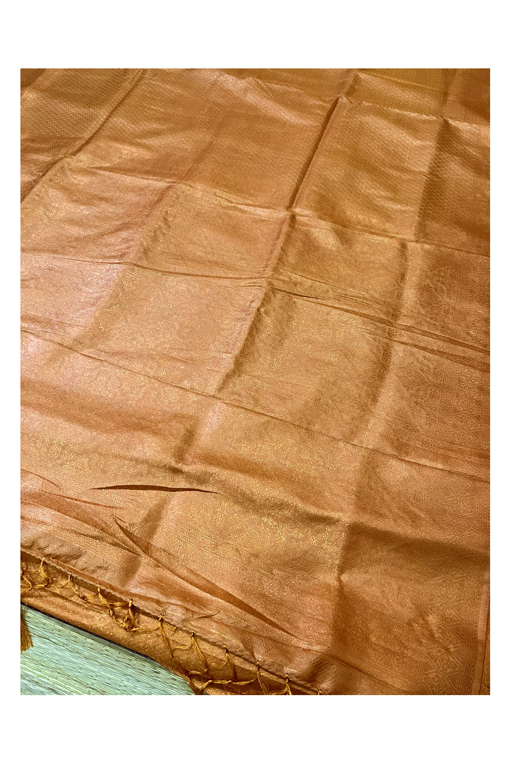 Southloom Soft Silk Yellow Designer Saree with Tassels Works