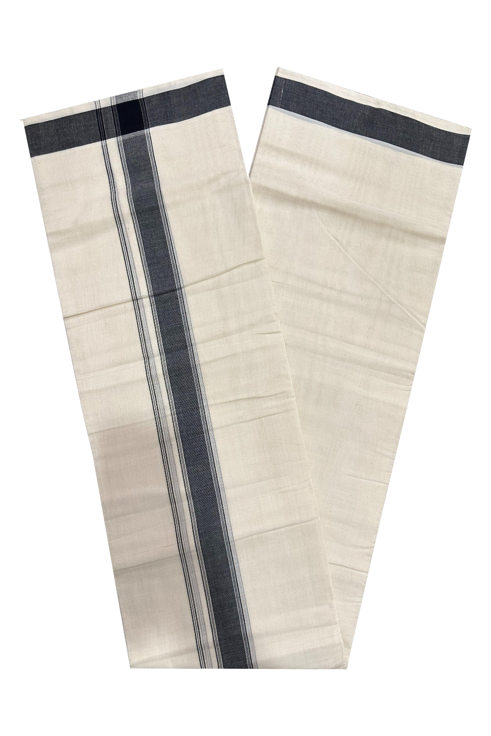 Southloom Premium Handloom Mundu with Black Kara