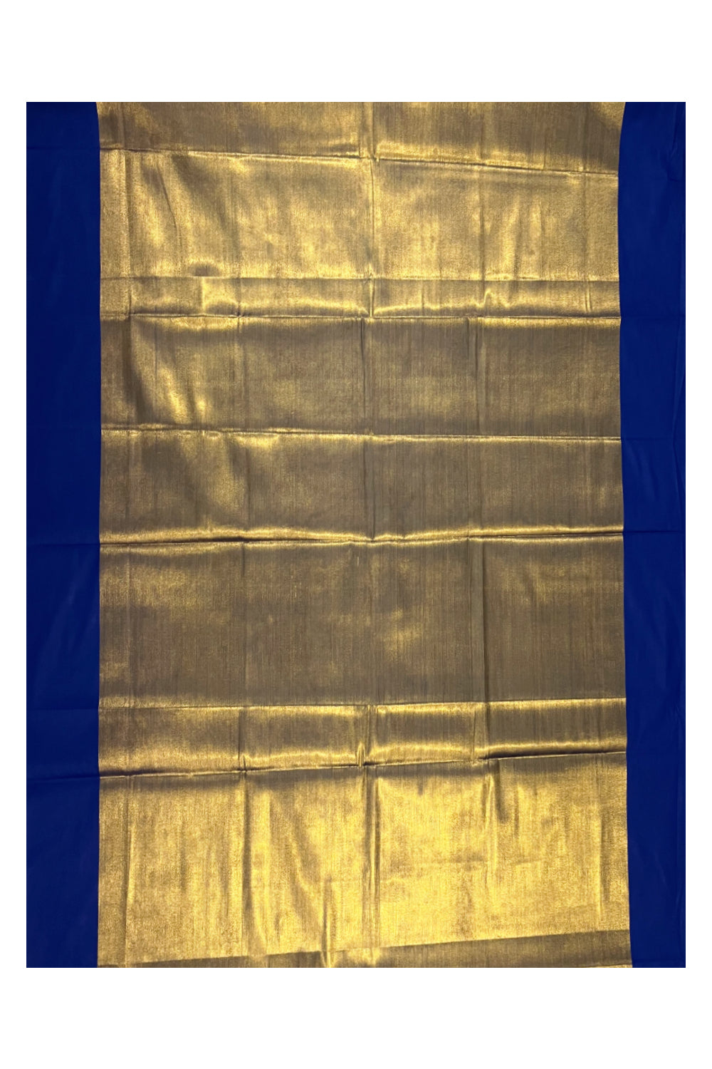 Southloom Special Semi Silk Saree with Golden Body and Blue Border