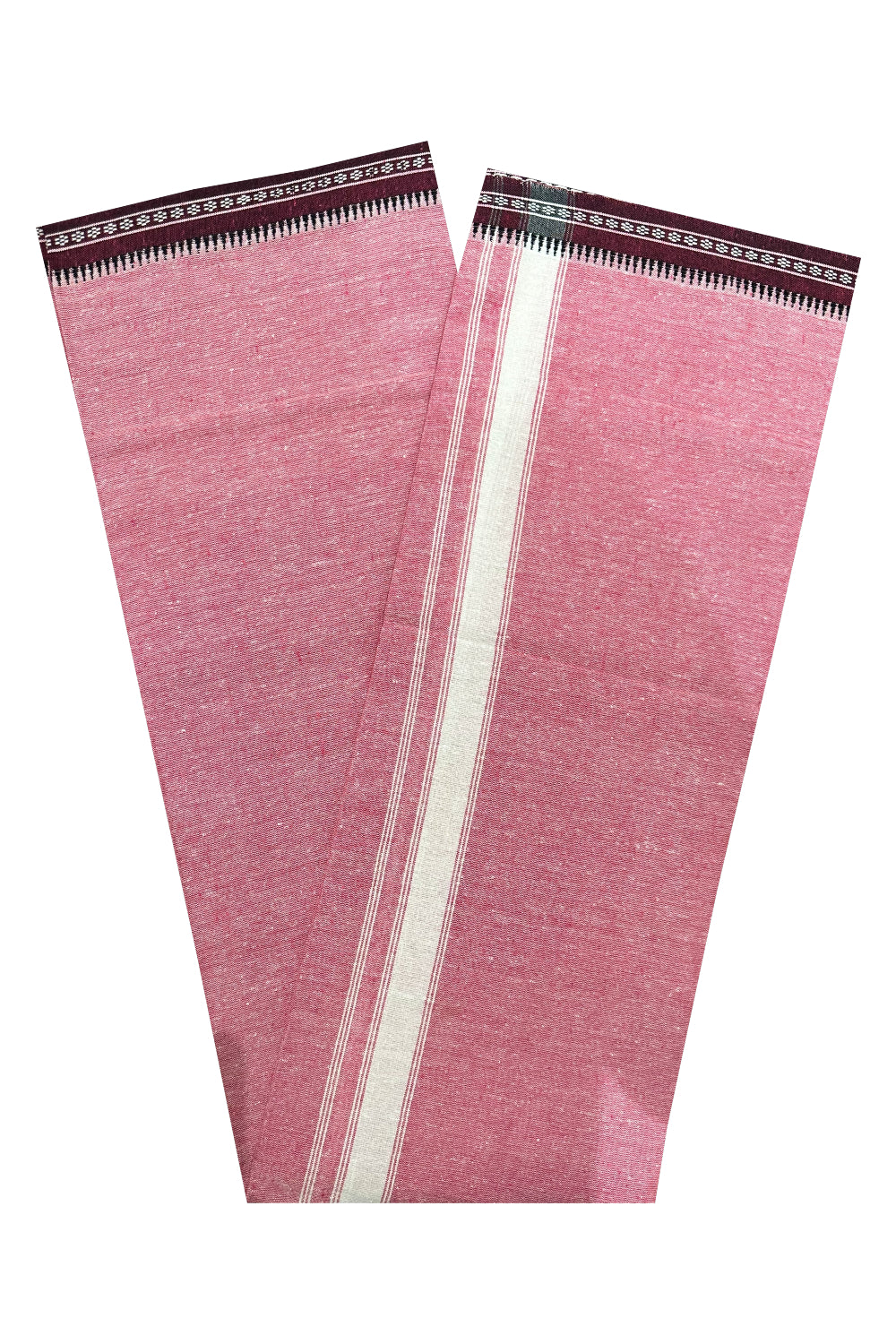 Southloom Pink Single Mundu / Lungi (South Indian Kerala Dhoti)