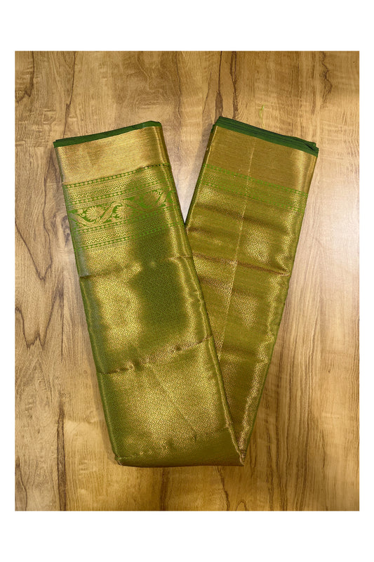 Southloom Premium Semi Silk Zari Work Brocade Saree in Bridal Green with Matching Pallu (Kanchipuram Pattu Saree)