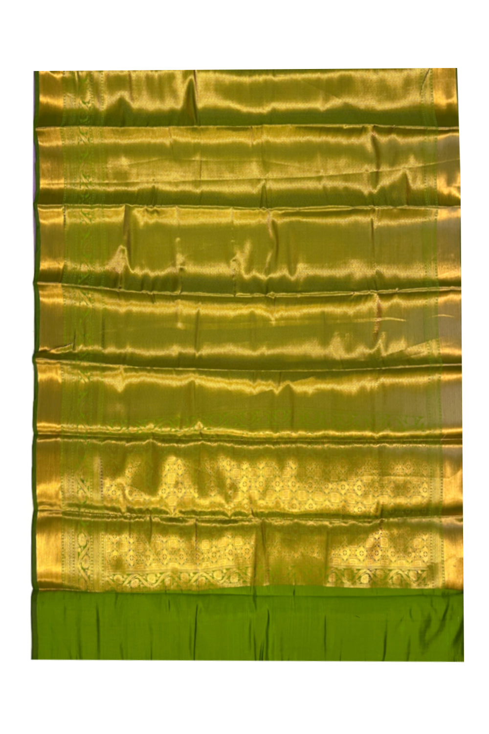 Southloom Premium Semi Silk Zari Work Brocade Saree in Bridal Green with Matching Pallu (Kanchipuram Pattu Saree)