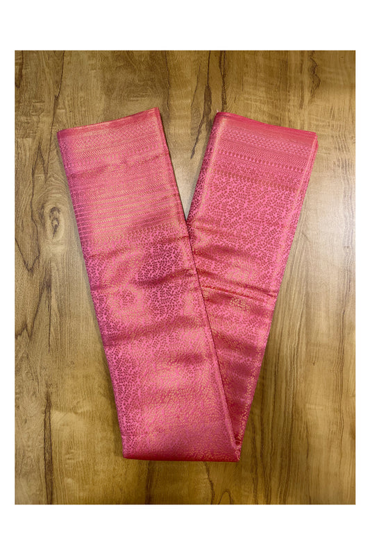 Southloom Premium Semi Silk Zari Work Brocade Saree in Bridal Pink with Matching Pallu