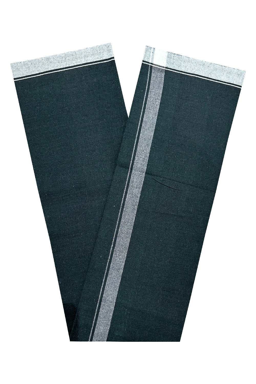 Southloom Dark Green Single Mundu / Lungi (South Indian Kerala Dhoti)