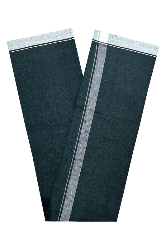 Southloom Dark Green Single Mundu / Lungi (South Indian Kerala Dhoti)