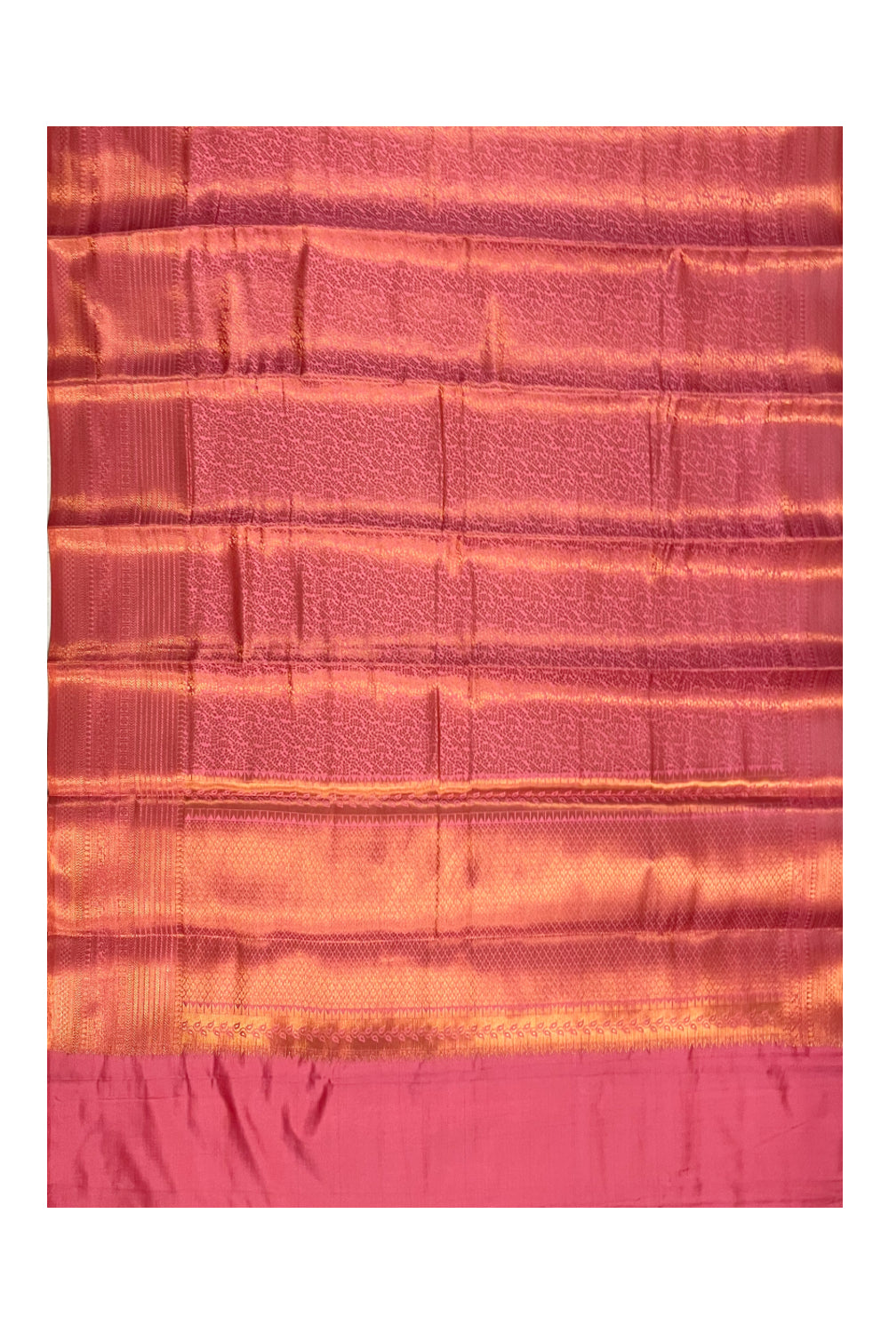 Southloom Premium Semi Silk Zari Work Brocade Saree in Bridal Pink with Matching Pallu (Kanchipuram Pattu Saree)