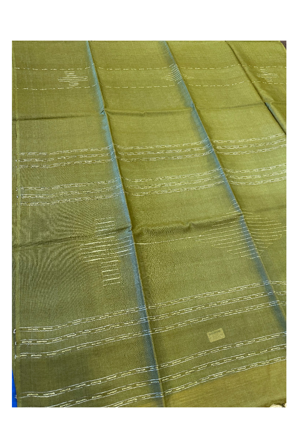 Southloom Pure Tussar Saree with Plain Body and Blouse Piece in Green