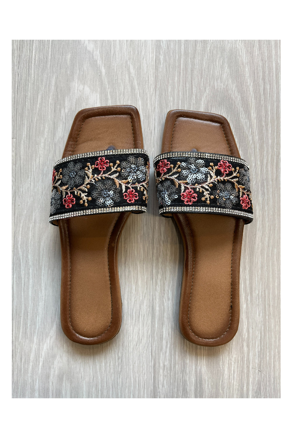 Southloom Jaipur Handmade Embroidered Flat Sandals