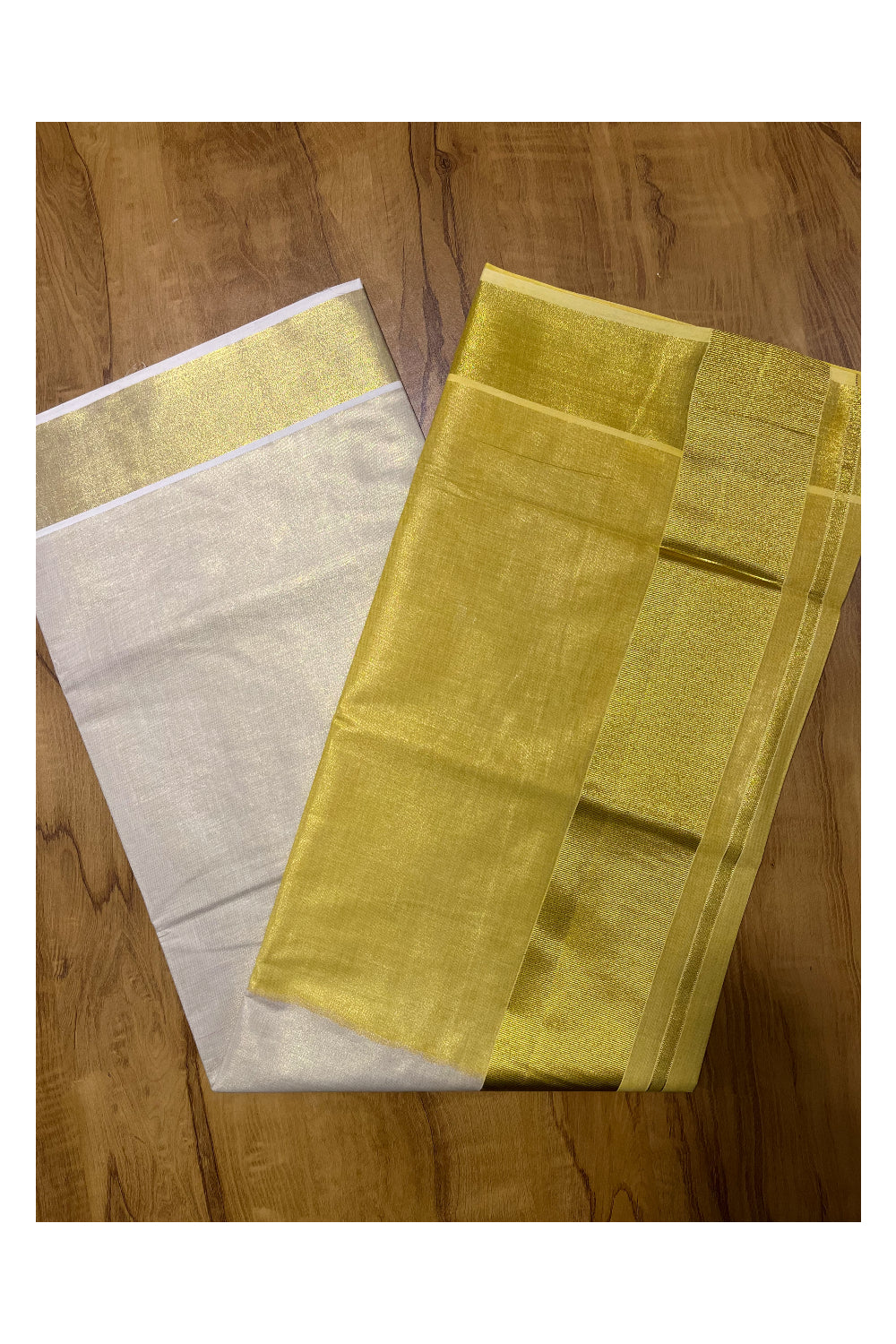 Southloom Tie & Dye - Half & Half  Multi Colour Yellow Design Saree with Kasavu Border